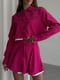 Рожевий вельветовий костюм: укорочений жакет та вільна міні-спідниця | 6821149 | фото 7
