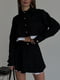 Чорний вельветовий костюм: укорочений жакет та вільна міні-спідниця | 6821151 | фото 4