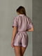 Шовкова піжама у стилі Victoria's Secret: сорочка та шорти | 6821160 | фото 6