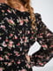 Шифонова чорна сукня А-силуету в квітковий принт | 6821186 | фото 5