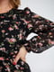 Шифонова чорна сукня А-силуету в квітковий принт | 6821186 | фото 6