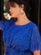 Блискуча синя сукня з трикотажною підкладкою | 6821191 | фото 3