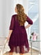 Багатоярусна шифонова сукня бордового кольору | 6821201 | фото 4