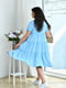 Багатоярусна шифонова сукня блакитного кольору | 6821206 | фото 6