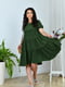 Багатоярусна шифонова сукня зеленого кольору | 6821207 | фото 3