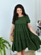 Багатоярусна шифонова сукня зеленого кольору | 6821207 | фото 4
