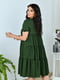 Багатоярусна шифонова сукня зеленого кольору | 6821207 | фото 6