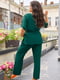 Темно-зелений костюм батал: блуза з кулісою та штани | 6821248 | фото 4