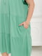 Вільна зелена сукня з рукавами-крильцями | 6821297 | фото 4