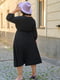 Чорна А-силуетна сукня-міді “на запах” | 6821311 | фото 4