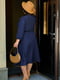 Темно-синя А-силуетна сукня-міді “на запах” | 6821314 | фото 4