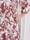 Сукня-максі лососевого кольору з принтом та поясом | 6821323 | фото 4