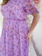 Шифонова бузкова сукня з принтом та підкладкою | 6821328 | фото 4