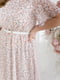 Шифонова кремова сукня з принтом та підкладкою | 6821330 | фото 4