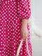 Багатоярусна рожева сукня А-силуету в горошок | 6821339 | фото 4