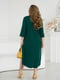Асиметрична зелена сукня-сорочка з поясом | 6821342 | фото 3