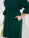 Асиметрична зелена сукня-сорочка з поясом | 6821342 | фото 4