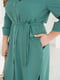 Асиметрична сукня-сорочка м’ятного кольору з поясом | 6821343 | фото 4