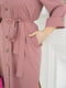 Асиметрична рожево-лілова сукня-сорочка з поясом | 6821344 | фото 4