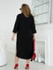 Асиметрична чорна сукня-сорочка з поясом | 6821346 | фото 3