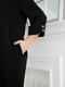 Асиметрична чорна сукня-сорочка з поясом | 6821346 | фото 4