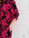 Асиметрична рожева сукня-сорочка з принтом та поясом | 6821349 | фото 3