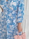 Блакитна сукня А-силуету в квітковий принт | 6821352 | фото 3