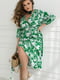 Зелена сукня А-силуету в квітковий принт | 6821354 | фото 2