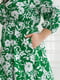 Зелена сукня А-силуету в квітковий принт | 6821354 | фото 3