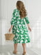 Зелена сукня А-силуету в квітковий принт | 6821354 | фото 4