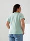 Базова бавовняна футболка м’ятного кольору | 6821467 | фото 4
