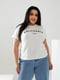Базова молочна футболка з написом California | 6821479 | фото 2