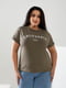 Базова футболка кольору хакі з написом California | 6821483