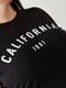 Базова чорна футболка з написом California | 6821484 | фото 4