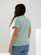 Базова футболка м’ятного кольору з принтом Love | 6821491 | фото 5