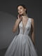 Біла весільна сукня з глибоким декольте і мереживом | 6506057 | фото 3