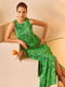 Платье зеленое в принт | 6506310 | фото 3