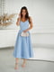 Коктейльное голубое платье | 6821571 | фото 2