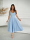 Коктейльное голубое платье | 6821571 | фото 4