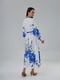 Біла сукня в синій квітковий принт | 6821584 | фото 5