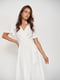 Элегантное белое платье миди с рукавами-бабочками | 6821590 | фото 2