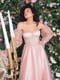 Длинное розовое платье с корсетом | 6821610 | фото 2
