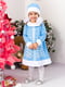 Блакитний новорічний комплект "Снігуронька": сукня та шапочка | 6683293 | фото 2