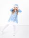 Блакитний новорічний комплект "Снігуронька": сукня та шапочка | 6683293 | фото 4