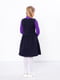Сукня чорно-фіолетова з принтом та начосом | 6683417 | фото 2