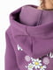 Фіолетовий костюм із двонитки з начосом: толстовка та джогери | 6821935 | фото 5
