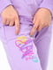 Фіолетовий принтований костюм із двонитки: світшот та джогери | 6821936 | фото 5