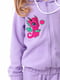 Флісовий фіолетовий костюм з принтом: толстовка та джогери | 6821937 | фото 3