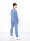 Підлітковий блакитний  костюм з принтом: світшот та джогери | 6821959 | фото 3