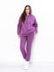 Фіолетовий костюм із трьохнитки: худі та джогери | 6822004 | фото 2